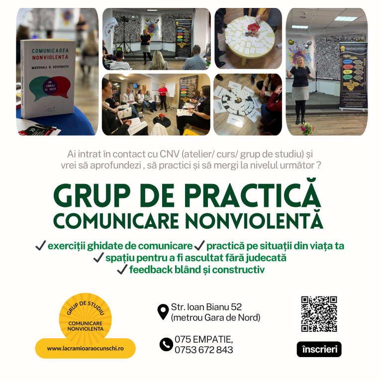 Grup de practică – Comunicare Nonviolentă